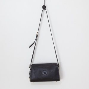 Dooney & Bourke Women's Vintage Black Pebble Leather Crossbody Bag Gold Hardware